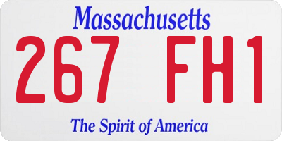 MA license plate 267FH1