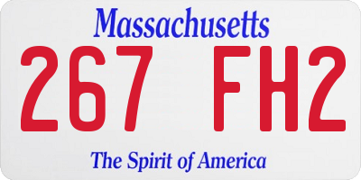 MA license plate 267FH2
