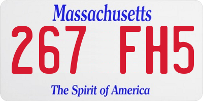 MA license plate 267FH5