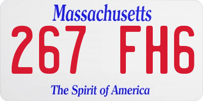MA license plate 267FH6