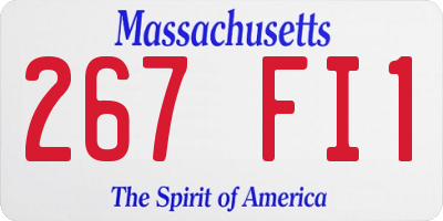 MA license plate 267FI1