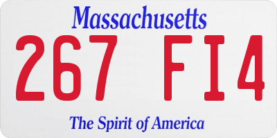 MA license plate 267FI4