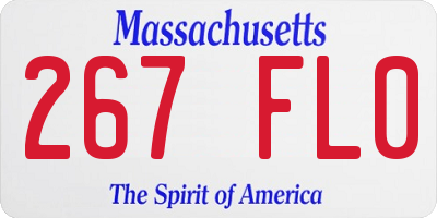 MA license plate 267FL0