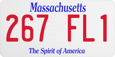 MA license plate 267FL1