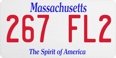 MA license plate 267FL2