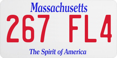 MA license plate 267FL4