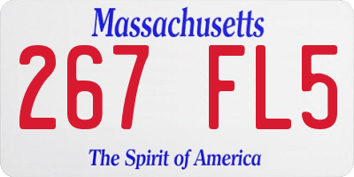 MA license plate 267FL5