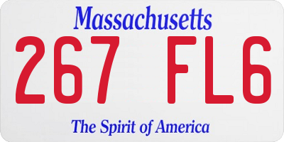MA license plate 267FL6