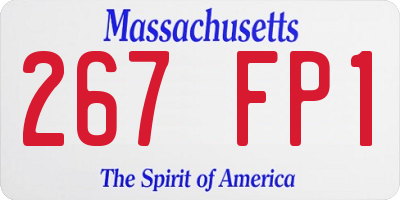 MA license plate 267FP1