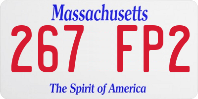 MA license plate 267FP2
