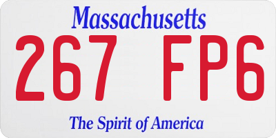 MA license plate 267FP6