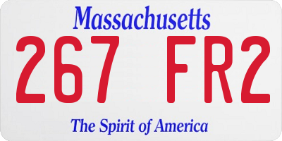 MA license plate 267FR2