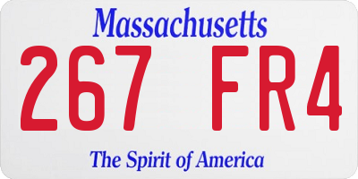 MA license plate 267FR4
