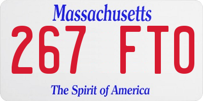 MA license plate 267FT0