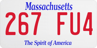 MA license plate 267FU4