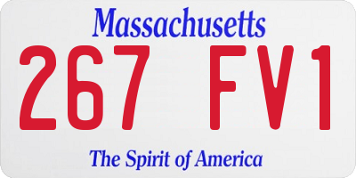 MA license plate 267FV1