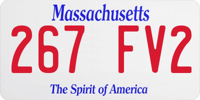 MA license plate 267FV2