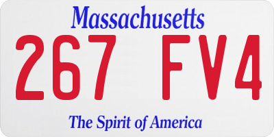 MA license plate 267FV4