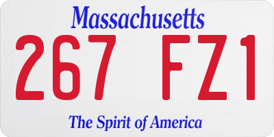 MA license plate 267FZ1