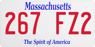 MA license plate 267FZ2