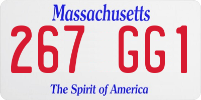 MA license plate 267GG1