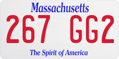 MA license plate 267GG2