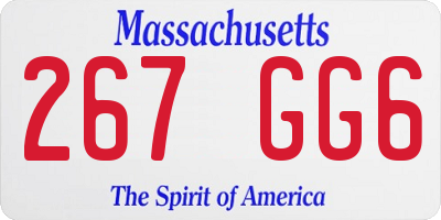 MA license plate 267GG6