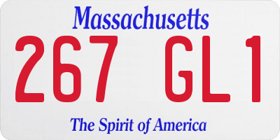 MA license plate 267GL1