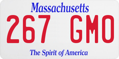 MA license plate 267GM0