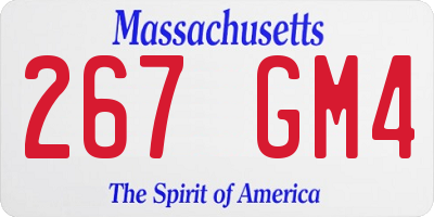 MA license plate 267GM4