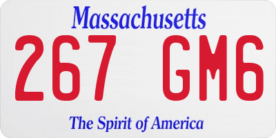MA license plate 267GM6
