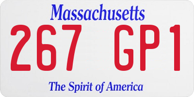 MA license plate 267GP1