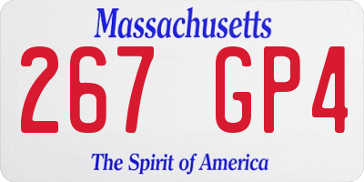 MA license plate 267GP4