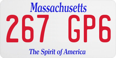 MA license plate 267GP6