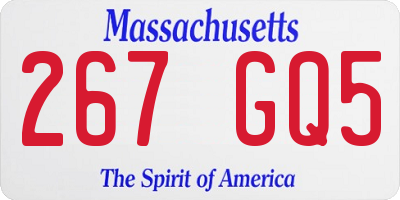 MA license plate 267GQ5