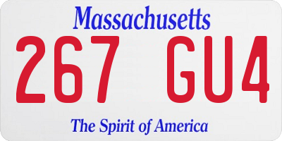 MA license plate 267GU4