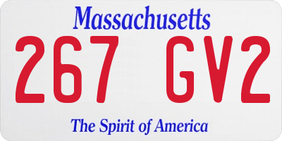 MA license plate 267GV2