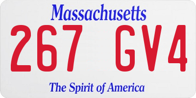 MA license plate 267GV4