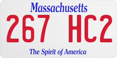 MA license plate 267HC2