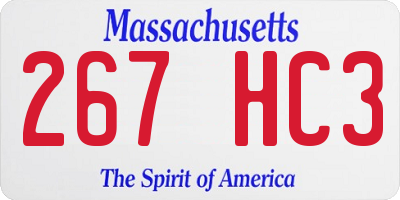 MA license plate 267HC3