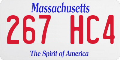 MA license plate 267HC4
