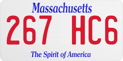 MA license plate 267HC6