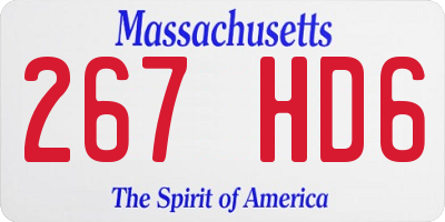 MA license plate 267HD6