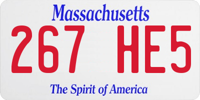 MA license plate 267HE5