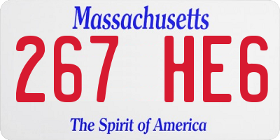 MA license plate 267HE6