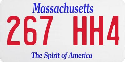 MA license plate 267HH4
