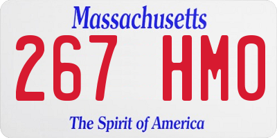 MA license plate 267HM0