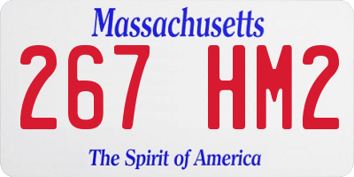 MA license plate 267HM2
