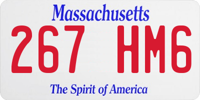 MA license plate 267HM6