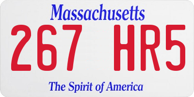 MA license plate 267HR5